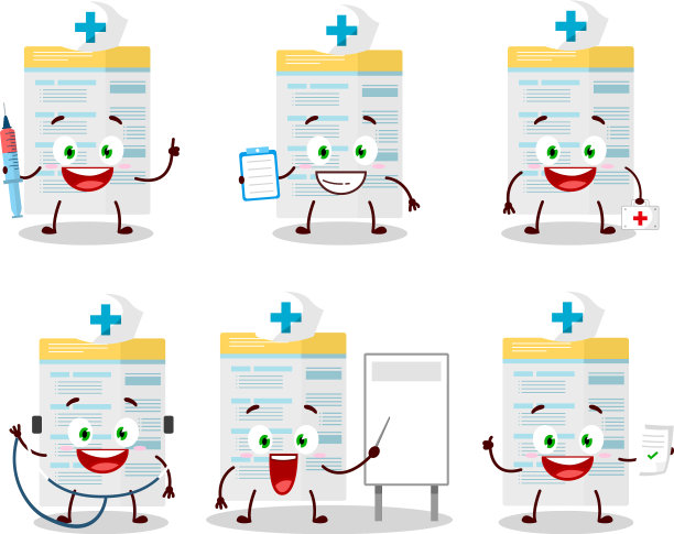 医生职业表情与填写表格图片下载