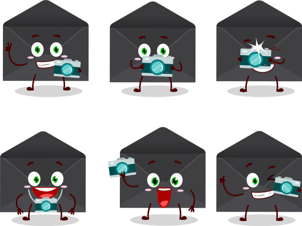 摄影师专业的黑色表情符号图片下载