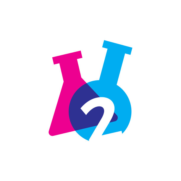 两个实验室2号实验室玻璃烧杯标志图片下载