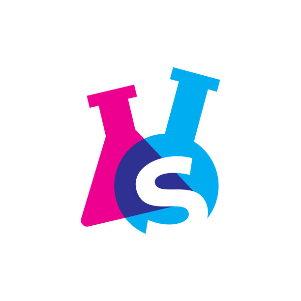 S字母lab实验室玻璃器皿烧杯标志图标图片下载