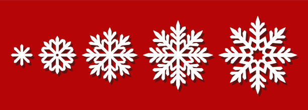 雪花大小不一图片下载