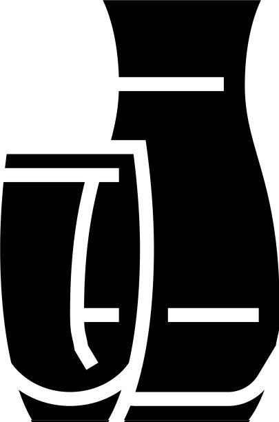 花瓶玻璃制作字形图标图片下载