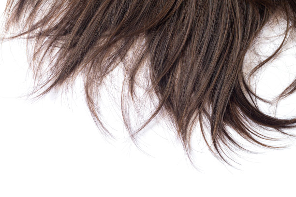 深褐色直发锁的护理或延伸概念图片下载