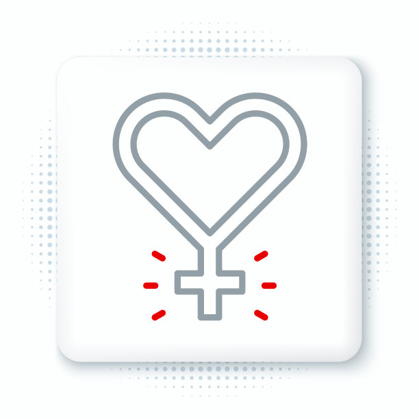 线女权主义图标孤立在白色背景图片下载