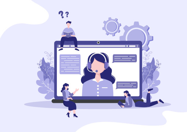 机器人虚拟辅助或聊天机器人背景矢量插图。人们用智能手机与在线技术支持和消息交流图片下载