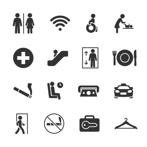 公共导航图标的向量集。图片下载