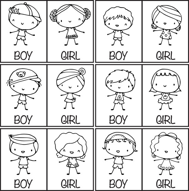 矢量卡通儿童儿童设置边框背景框卡图片下载