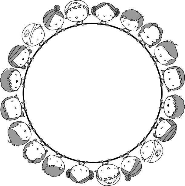 矢量卡通儿童儿童设置边框背景框卡图片下载