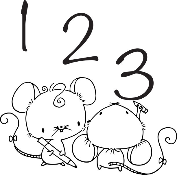 矢量卡通可爱鼠标背景边框框卡图片下载