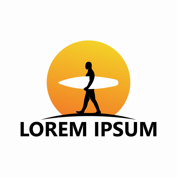 冲浪者标志模板设计图片下载