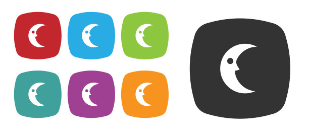 黑月亮和星星图标孤立在白色的背景。多云的夜晚的迹象。睡眠的梦想的象征。满月。晚上或睡觉时间的标志。设置图标丰富多彩。向量图片下载