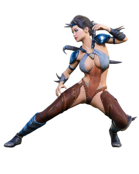 拿着匕首的亚马逊女战士。图片下载