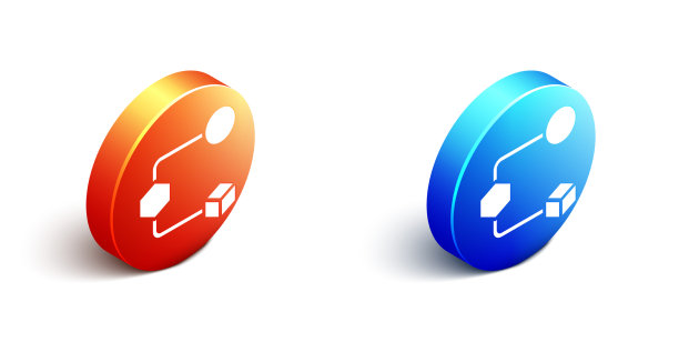 等距立方图标隔离在白色图片下载