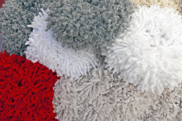 彩色羊毛，彩色地毯，软枕，靠垫，脚垫图片下载