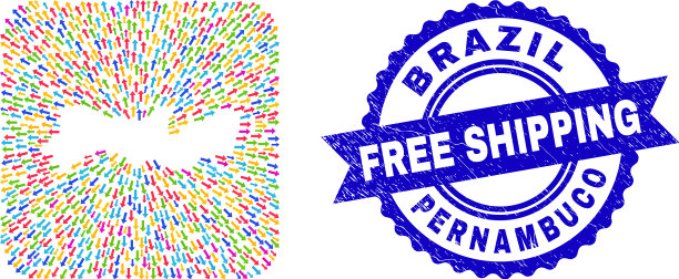 免运费，刮花印章和伯南布哥图片下载