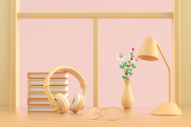 3d渲染不同的扭结书桌图片下载