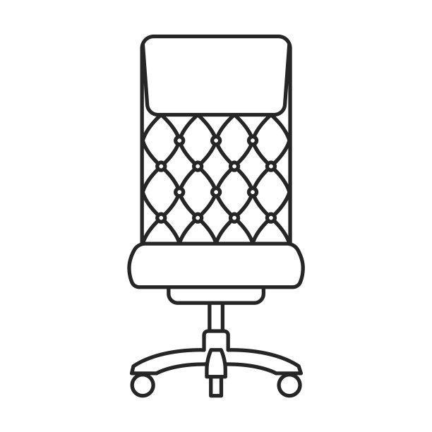 椅子办公室轮廓图标图片下载