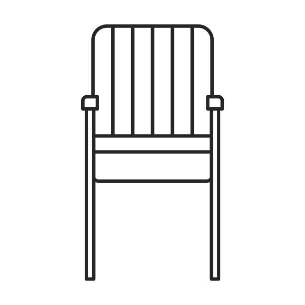 椅子办公室轮廓图标图片下载