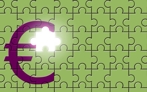 遗失的拼图上有欧元符号图片下载