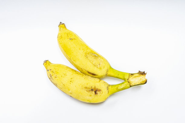 两根香蕉美味的白色背景自然食物图片下载