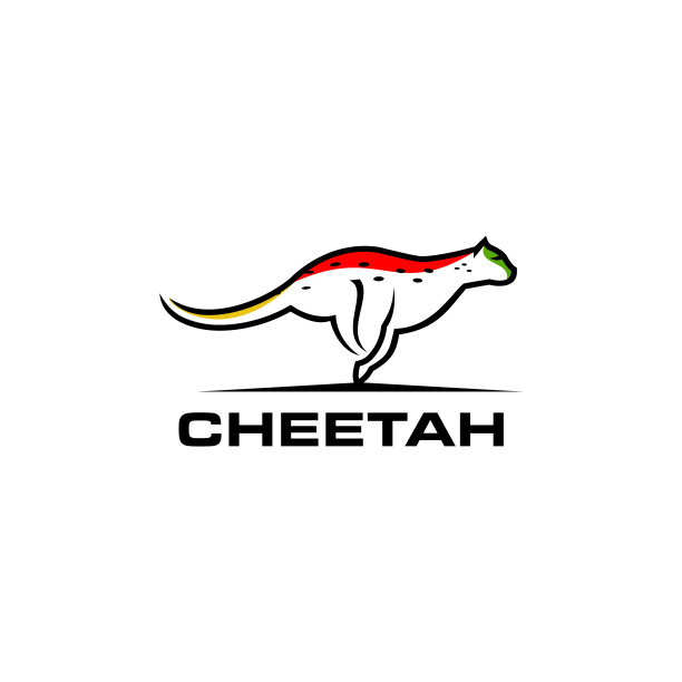 线艺术猎豹标志图片下载