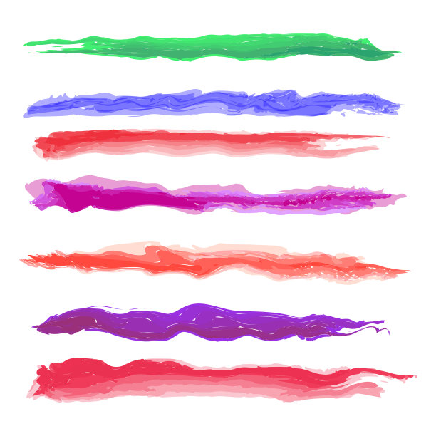 各种颜色的笔画在白色上图片下载