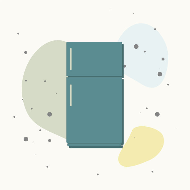 图标一个黑色冰箱上的家用电器图片下载