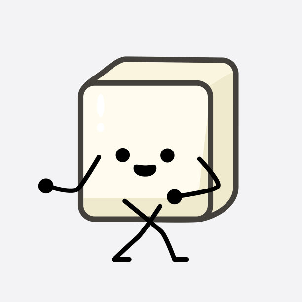 豆腐人物，脸蛋可爱，身体朴素图片下载