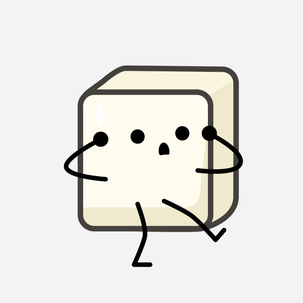 豆腐人物，脸蛋可爱，身体朴素图片下载