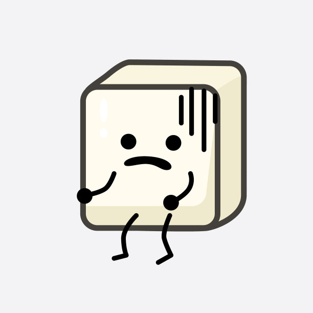 豆腐人物，脸蛋可爱，身体朴素图片下载