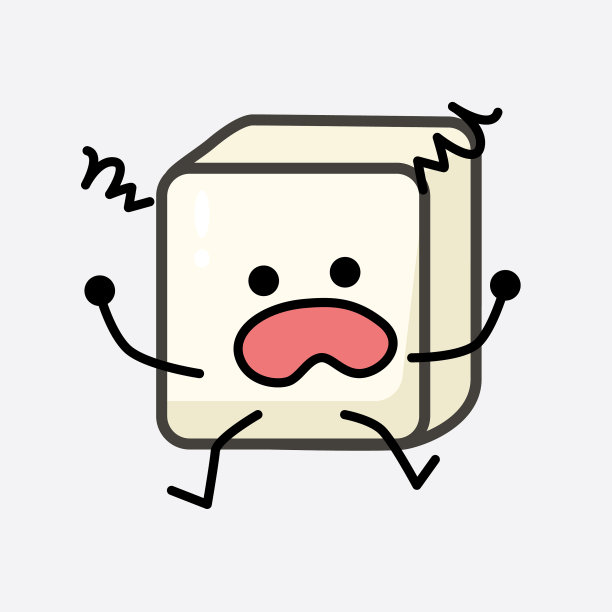 豆腐人物，脸蛋可爱，身体朴素图片下载