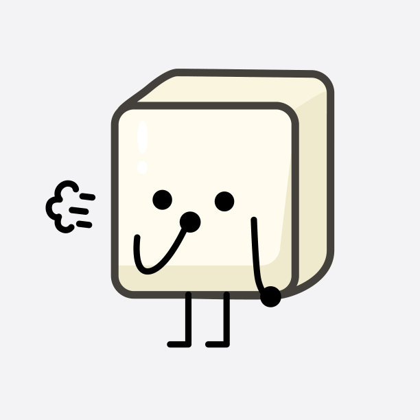 豆腐人物，脸蛋可爱，身体朴素图片下载