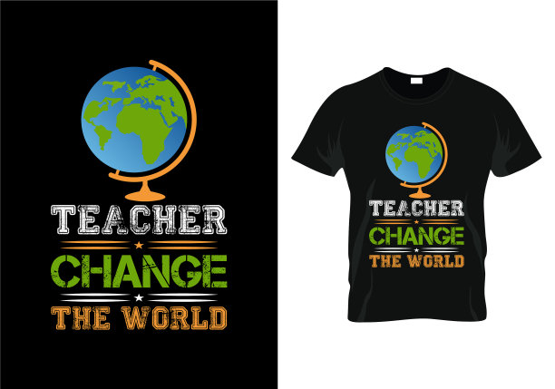 老师改变世界教师节t恤图片下载