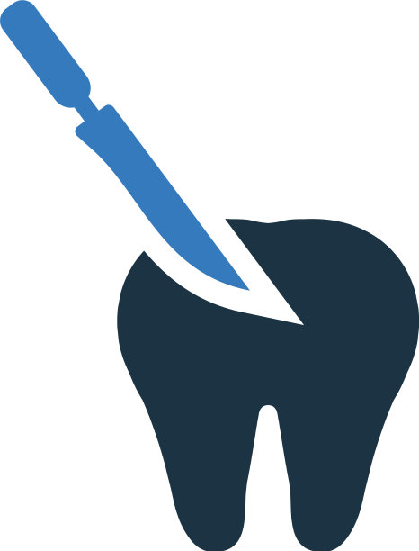 口腔科牙科手术图标简单的编辑图片下载