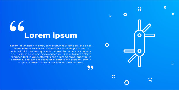 白线工具艾伦键图标孤立在蓝色图片下载