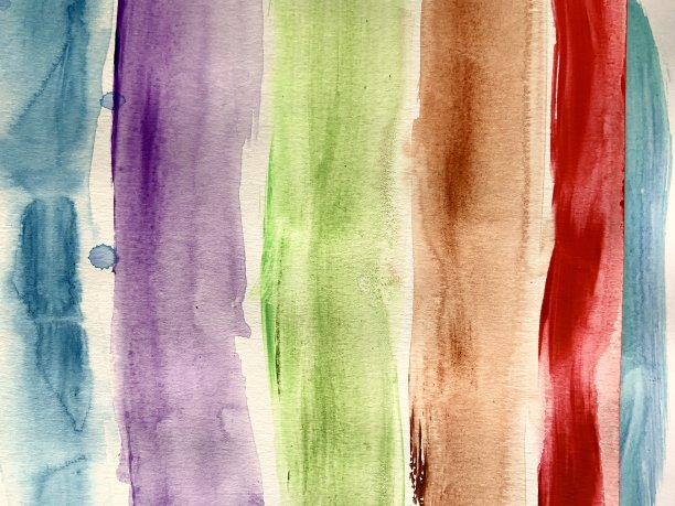 彩色抽象画的水彩条纹图片下载