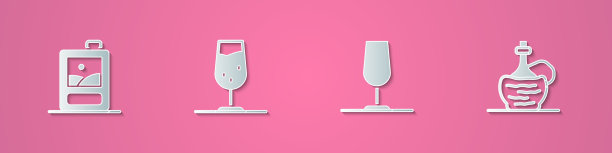 集纸切纸盒红酒酒杯图片下载