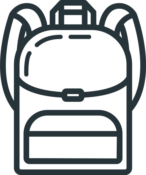 双肩包图标教育机构流程图片下载