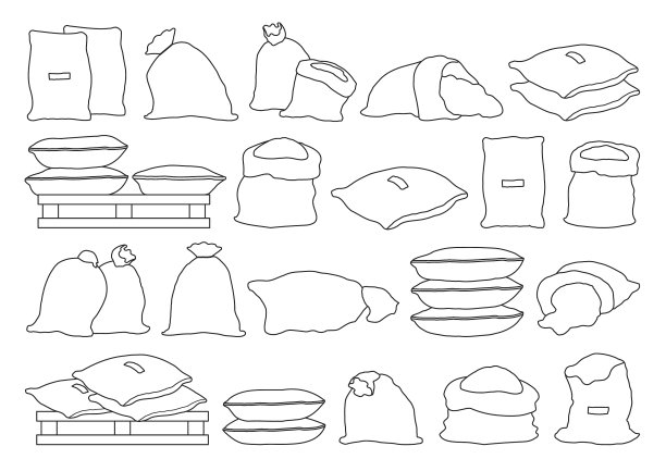 农民袋在白色的背景图片下载