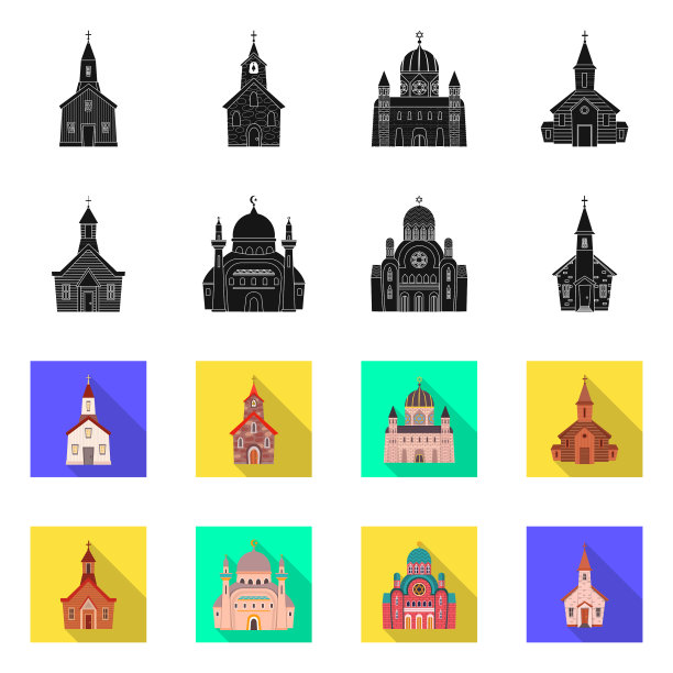 孤立物祭礼和寺庙象征集图片下载