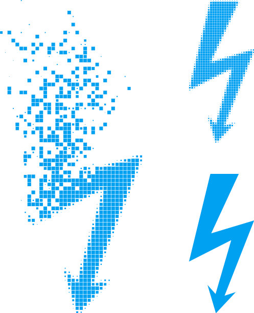 耗散和半色调点高电压图标图片下载