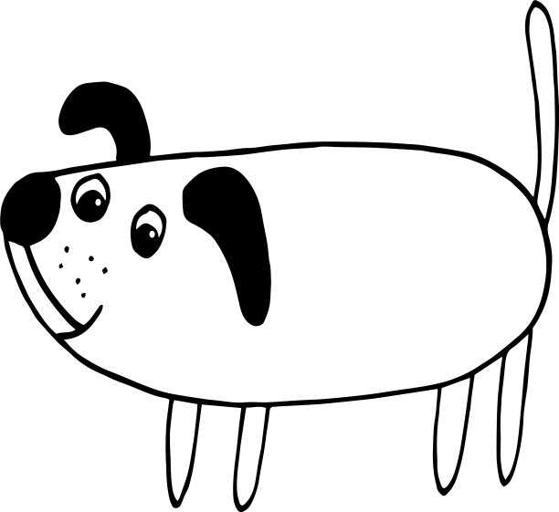 狗图标手绘涂鸦斯堪的纳维亚北欧图片下载