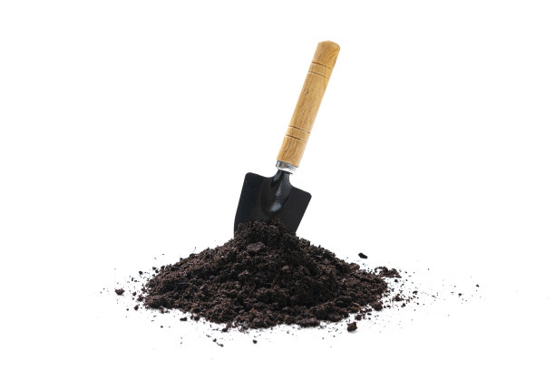 园艺铲与白土隔离图片下载