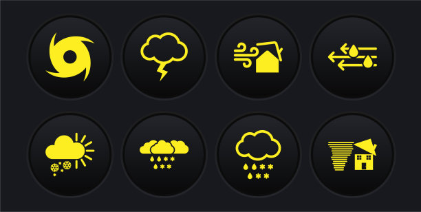 集多云与雪、风、雨龙卷风漩涡图片下载