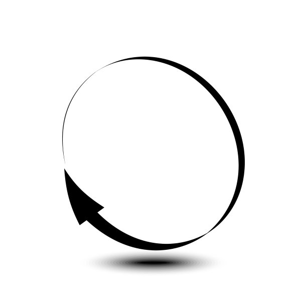 弯曲箭头图标孤立在白色背景图片下载