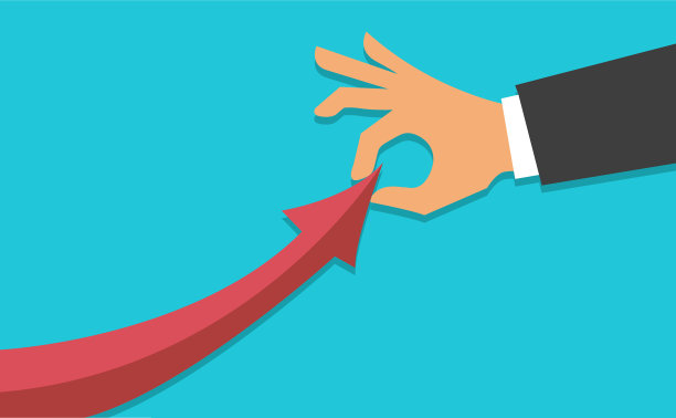 手拉图箭头向上增长图片下载