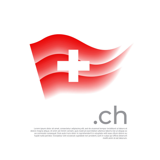 瑞士国旗有彩色条纹图片下载