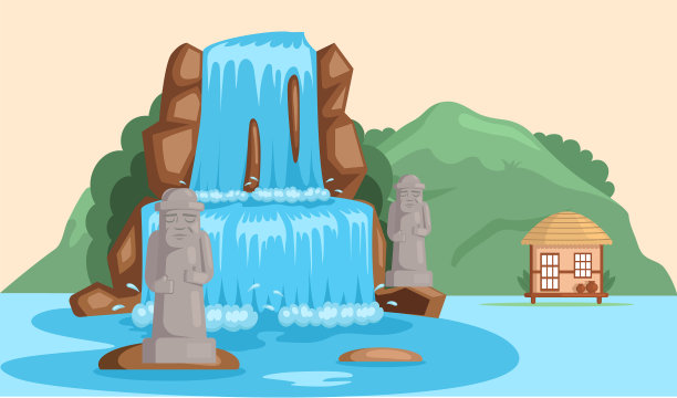 岩石、石雕、热带河流和图片下载