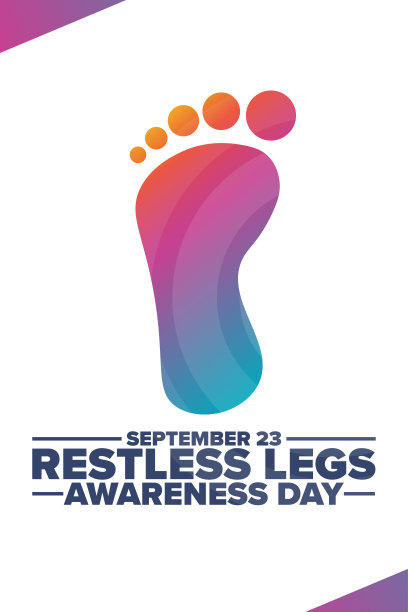 不宁腿意识日。9月23日。节日的概念。模板背景，旗帜，卡片，海报与文字题词。向量EPS10插图。图片下载