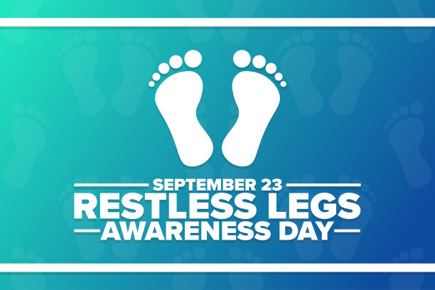 不宁腿意识日。9月23日。节日的概念。模板背景，旗帜，卡片，海报与文字题词。向量EPS10插图。图片下载